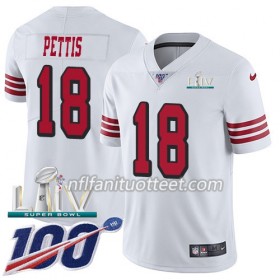 Miesten San Francisco 49ers NFL Pelipaita Dante Pettis 18 Nike Valkoinen 100th 2020 Super Bowl LIV